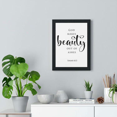 Faith Culture - Beauty for Ashes - Isaiah 61:3 - Christian Wall Art