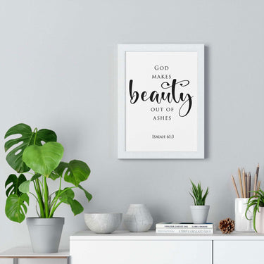 Faith Culture - Beauty for Ashes - Isaiah 61:3 - Christian Wall Art