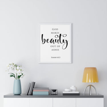 Faith Culture - Beauty for Ashes - Isaiah 61:3 - Christian Wall Art