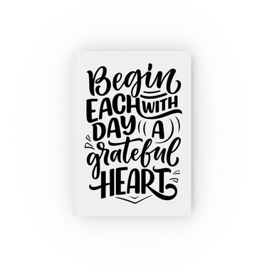 Faith Culture - Begin Each Day with a Grateful Heart - Christian Hardcover Journal Blank 5.2" x 7.4"