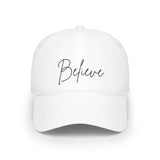 Believe Christian Low Profile Baseball Cap White One size