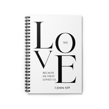 Faith Culture - Beloved by God - 1 John 4:19 - Christian Spiral Notebook One Size