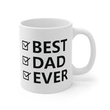 Faith Culture - Best Dad Ever - Christian Ceramic Coffee Mug (11oz5oz0oz) 11oz White