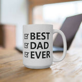 Faith Culture - Best Dad Ever - Christian Ceramic Coffee Mug (11oz5oz0oz)