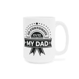 Faith Culture - Best Dad Ever - Christian Ceramic Coffee Mug (11oz5oz0oz) 15oz White