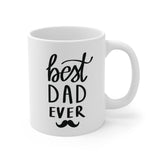 Faith Culture - Best Dad Ever - Christian Ceramic Coffee Mug (11oz5oz0oz) 11oz White