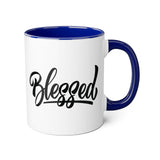 Faith Culture - Blessed - Christian Thanksgiving Accent Mug, 11oz