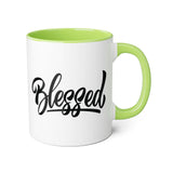 Faith Culture - Blessed - Christian Thanksgiving Accent Mug, 11oz