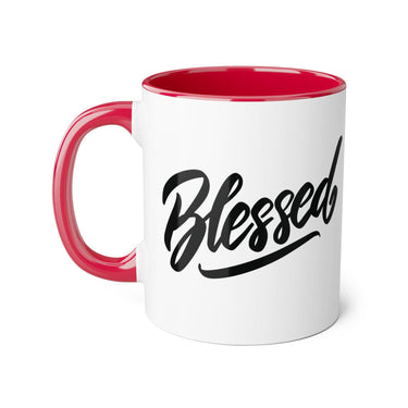 Faith Culture - Blessed - Christian Thanksgiving Mug, 11oz Red 11oz