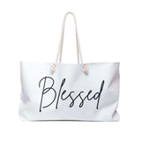 Faith Culture - Blessed - Christian Weekender Tote Bag 24" × 13"