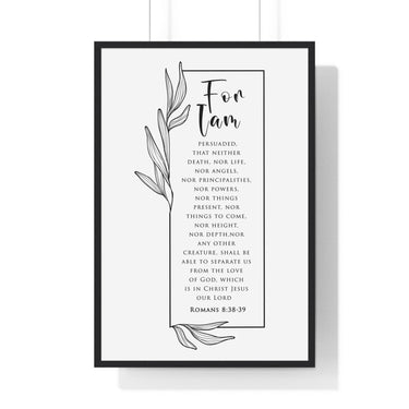 Faith Culture - Boundless Love - Romans 8:38-39 - Christian Wall Art 24″ x 36″ Black