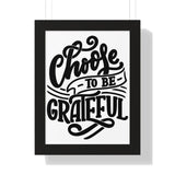 Faith Culture - Choose to Be Grateful - Christian Thanksgiving Wall Art 12″ x 16″ Black
