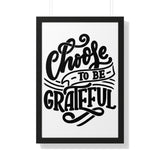 Faith Culture - Choose to Be Grateful - Christian Thanksgiving Wall Art 20" x 30" Black