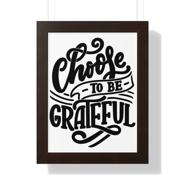Faith Culture - Choose to Be Grateful - Christian Thanksgiving Wall Art 12″ x 16″ Walnut