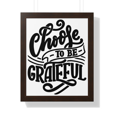 Faith Culture - Choose to Be Grateful - Christian Thanksgiving Wall Art 16″ x 20″ Walnut