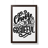 Faith Culture - Choose to Be Grateful - Christian Thanksgiving Wall Art 20" x 30" Walnut