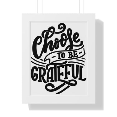 Faith Culture - Choose to Be Grateful - Christian Thanksgiving Wall Art 11" x 14" White
