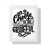 Faith Culture - Choose to Be Grateful - Christian Thanksgiving Wall Art 12″ x 16″ White
