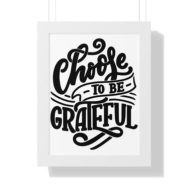 Faith Culture - Choose to Be Grateful - Christian Thanksgiving Wall Art 12″ x 16″ White