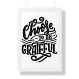 Faith Culture - Choose to Be Grateful - Christian Thanksgiving Wall Art 16″ x 24″ White