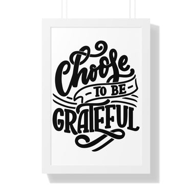 Faith Culture - Choose to Be Grateful - Christian Thanksgiving Wall Art 16″ x 24″ White