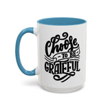 Faith Culture - Choose to Be Grateful Christian Thanksgiving Accent Coffee Mug, 11oz and 15oz