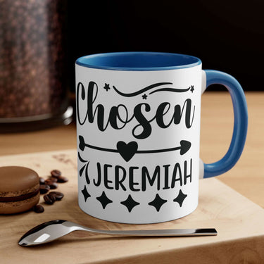 Faith Culture - Chosen Jeremiah - Christian Ceramic Accent Coffee Mug Blue 11oz