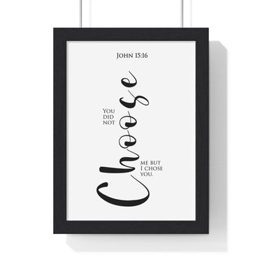 Faith Culture - Chosen Vessel - John 15:16 - Christian Wall Art 8" x 11" Black