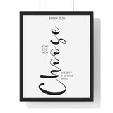 Faith Culture - Chosen Vessel - John 15:16 - Christian Wall Art 16" x 20" Black