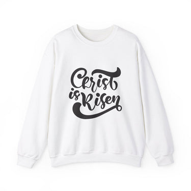Faith Culture - Christ is Risen - Christian Unisex Heavy Blendâ„¢ Crewneck Sweatshirt White