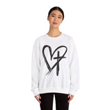 Faith Culture - Christ's Eternal Love - Christian Unisex Heavy Blendâ„¢ Crewneck Sweatshirt White