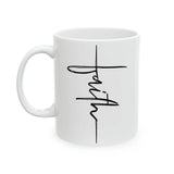 Faith Culture - Christian Faith Cross Ceramic Mug - Religious Gift, 11oz
