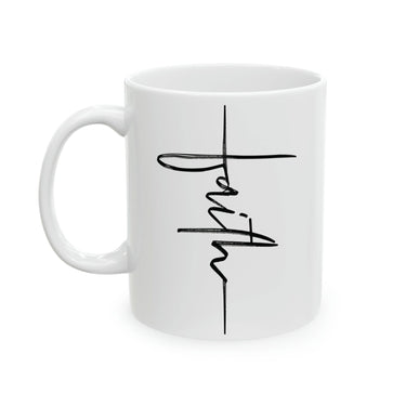 Faith Culture - Christian Faith Cross Ceramic Mug - Religious Gift, 11oz
