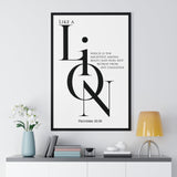 A Lion, Mighty Among Beasts - Proverbs 30:30 Wall Art 24″ x 36″ Black