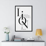 A Lion, Mighty Among Beasts - Proverbs 30:30 Wall Art 20" x 30" Black