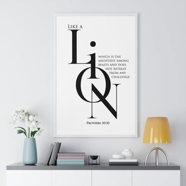 Faith Culture - Christian Home Décor - A Lion, Mighty Among Beasts - Proverbs 30:30 Wall Art
