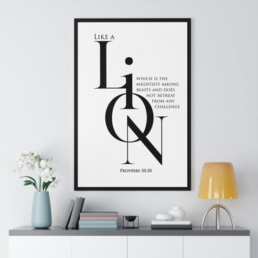 Faith Culture - Christian Home Décor - A Lion, Mighty Among Beasts - Proverbs 30:30 Wall Art