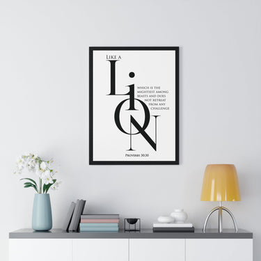 Faith Culture - Christian Home Décor - A Lion, Mighty Among Beasts - Proverbs 30:30 Wall Art