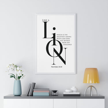 Faith Culture - Christian Home Décor - A Lion, Mighty Among Beasts - Proverbs 30:30 Wall Art