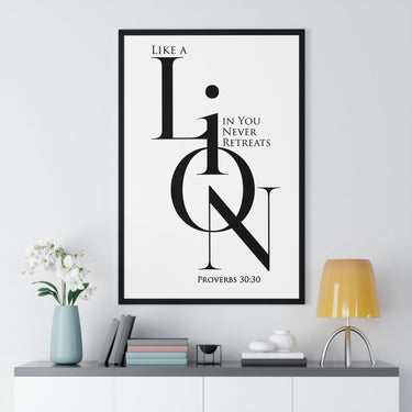 Faith Culture - Christian Home Décor - A Lion, Mighty Among Beasts - Proverbs 30:30 Wall Art