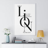 Faith Culture - Christian Home Décor - A Lion, Mighty Among Beasts - Proverbs 30:30 Wall Art