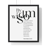 Faith Culture - Christian Home Décor - A Little Sleep, A Little Slumber - Proverbs 24:34 Wall Art 16" x 20" Black