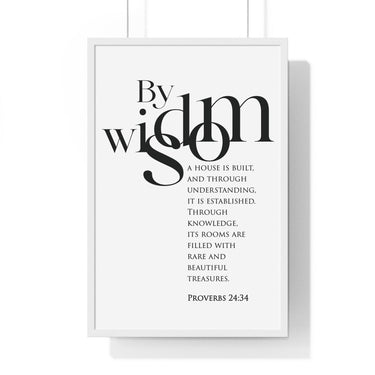 Faith Culture - Christian Home Décor - A Little Sleep, A Little Slumber - Proverbs 24:34 Wall Art 20" x 30" White