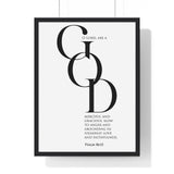 Faith Culture - Christian Home Décor - Abounding in Love and Faithfulness - Psalm 86:15 Wall Art 18″ x 24″ Black