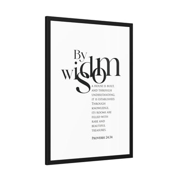 Faith Culture - Christian Home Décor - Faithful Reflection - Proverbs 24:34 Wall Art 28" x 40" (Vertical) Black Frame Fine Art