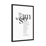 Faith Culture - Christian Home Décor - Faithful Reflection - Proverbs 24:34 Wall Art 28" x 40" (Vertical) Black Frame Semi Glossy