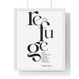 Faith Culture - Christian Home Décor - God is Our Refuge and Strength - Psalm 46:1-2 Wall Art 16" x 20" White