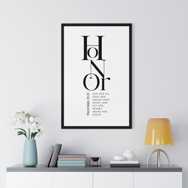 Faith Culture - Christian Home Décor - Honor's Embrace - Proverbs 31:31 Wall Art