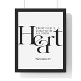 Faith Culture - Christian Home Décor - Trust in the Lord with All Your Heart - Proverbs 3:5 Wall Art
