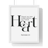 Faith Culture - Christian Home Décor - Trust in the Lord with All Your Heart - Proverbs 3:5 Wall Art